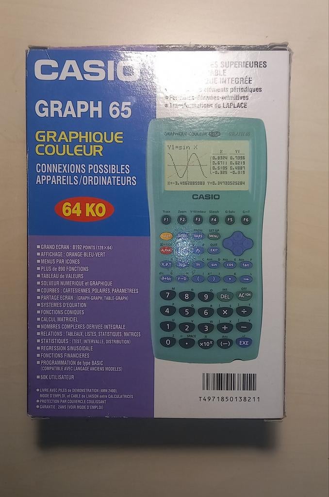 Casio graph 65, Ophalen of Verzenden, Grafische rekenmachine, Gebruikt