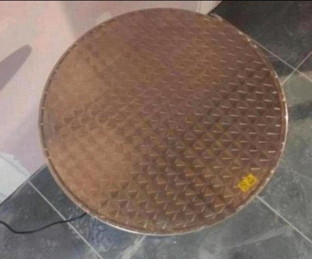 terrastafel in inox, Tuin en Terras, Ophalen, Nieuw, Rond, Rvs