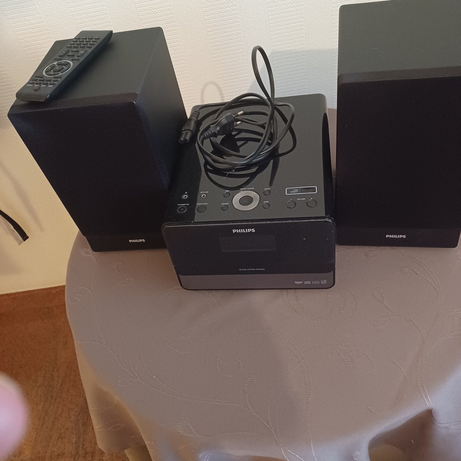 Philips Micro HiFi-systeem MCM302 met luidsprekers en afstan, Ophalen, Zo goed als nieuw, Philips