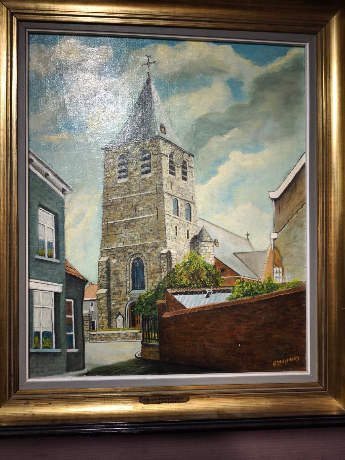 schilderij Kerk Moorsel Aalst, Ophalen