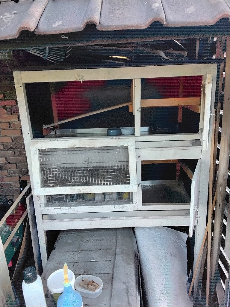 Clapier à lapins duplex 2x de luxe, 90 cm ou plus, Cobaye, Niche, Comme neuf