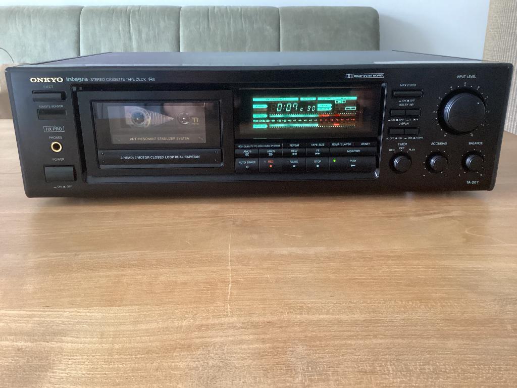Onkyo Integra TA 207 3 head 3 motor Dual Capstan Topmodel, TV, Hi-fi & Vidéo, Decks cassettes, Simple, Autres marques, Commandes tactiles
