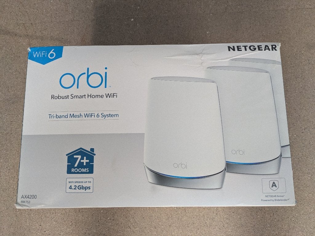 NETGEAR Orbi RBK753 AX4200 Mesh systeem, Enlèvement, Utilisé, Routeur, NETGEAR