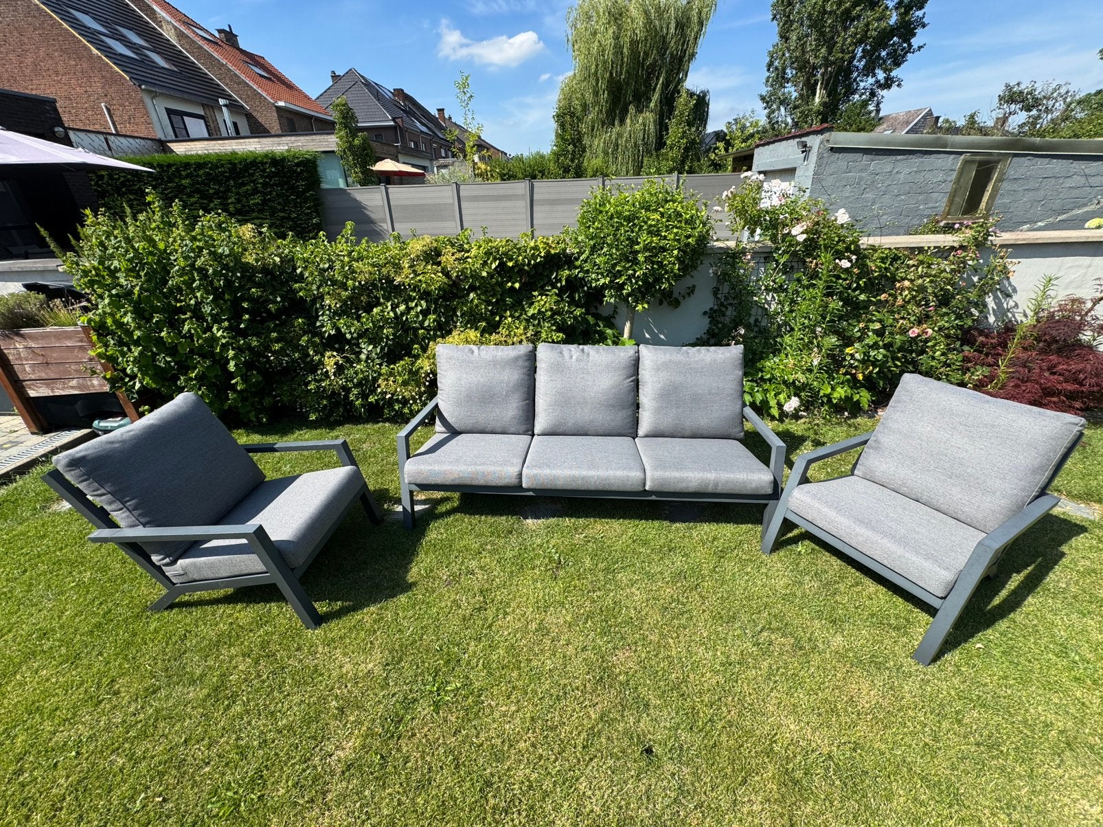 Loungeset voor in de tuin., Tuin en Terras, Tuinsets en Loungesets, Ophalen, Zo goed als nieuw, Aluminium, Loungeset