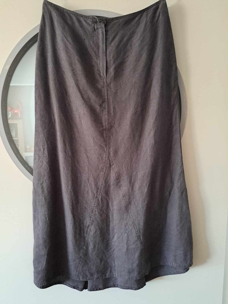 Lange linnen rok maat 38, NIEUW, maxi rok, Kleding | Dames, Rokken, Nieuw, Maat 38/40 (M), Bruin, Onder de knie, Ophalen of Verzenden