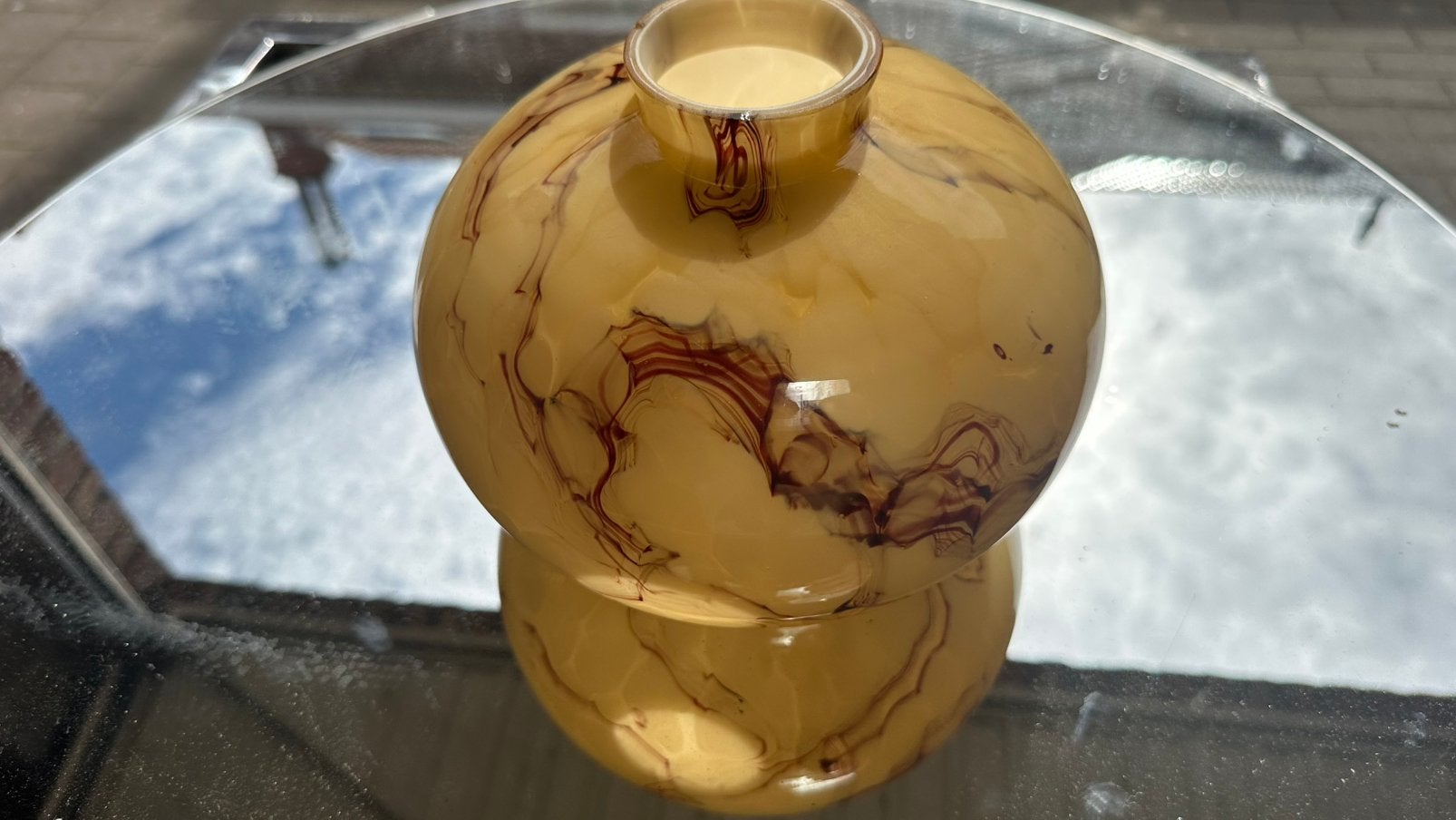 Verre opalin marbré Art Déco, Enlèvement ou Envoi