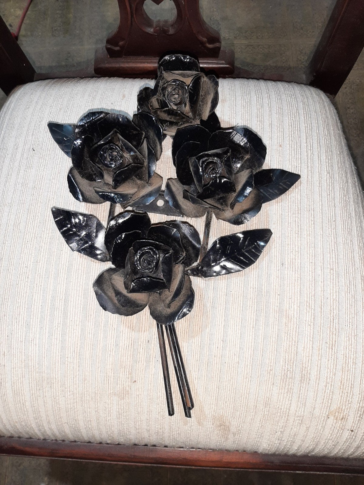 metalen rozen boeket, Antiek en Kunst, Ophalen of Verzenden