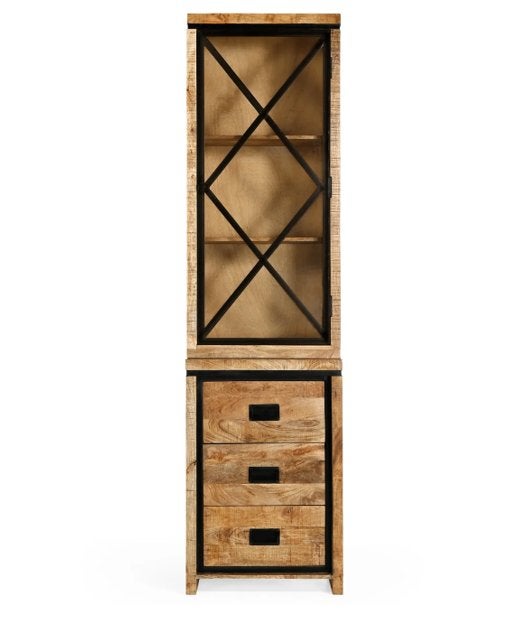 Vitrinekast Novelle 60- nieuw, Huis en Inrichting, 150 tot 200 cm, 25 tot 50 cm, Nieuw, Met lade(s)
