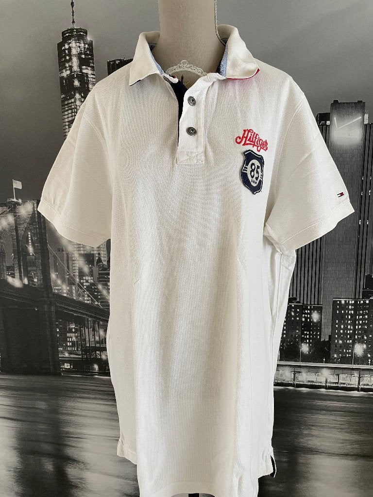 witte polo Tommy Hilfiger XXL, Comme neuf, Autres tailles, Tommy hilfiger, Blanc