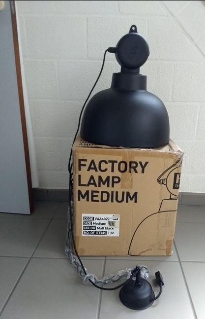 Nieuwe factory lamp van het merk HK Living., Neuf, Suspension, Noir, Enlèvement