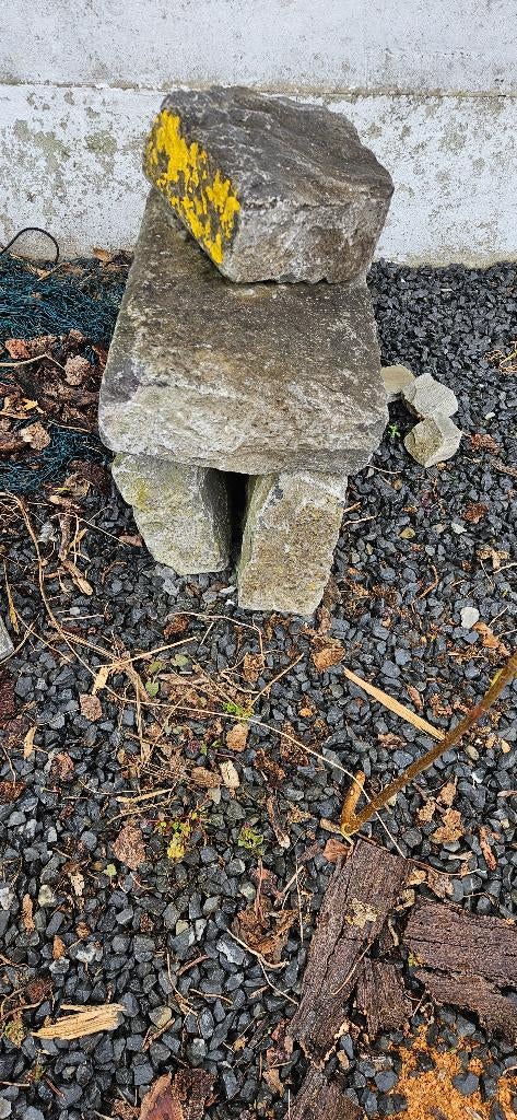 Blauwe stenen rand, Ophalen, Gebruikt, 25 tot 50 cm, Natuursteen