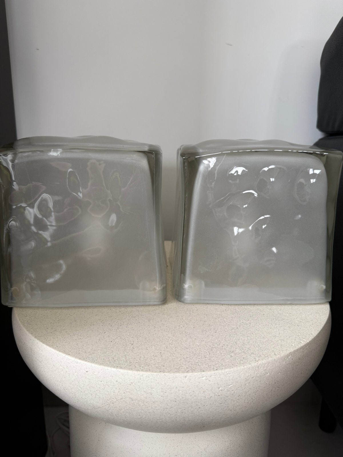 2x IKEA 'ice cube', Vintage, Comme neuf, Verre, Enlèvement