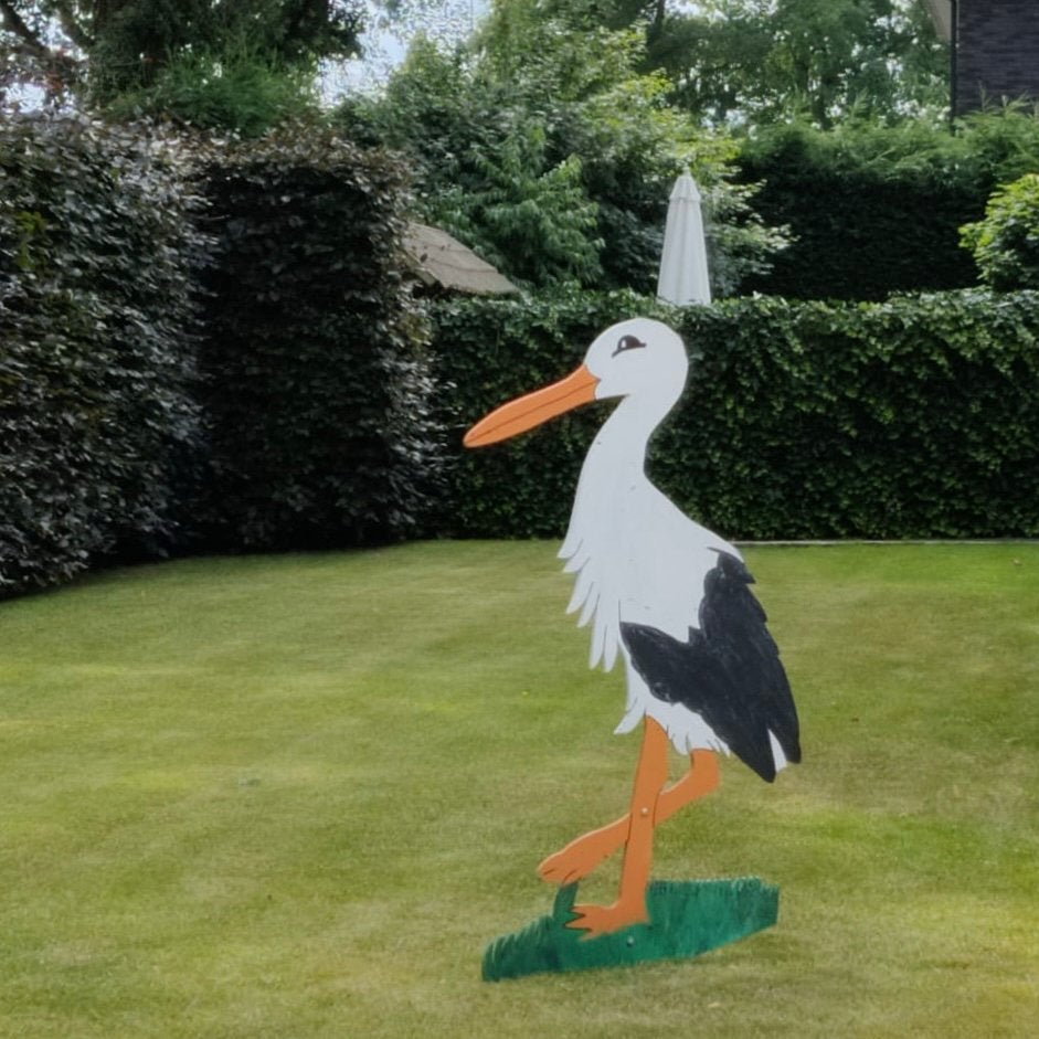 Houten Geboorte Ooievaarsbord, Ophalen