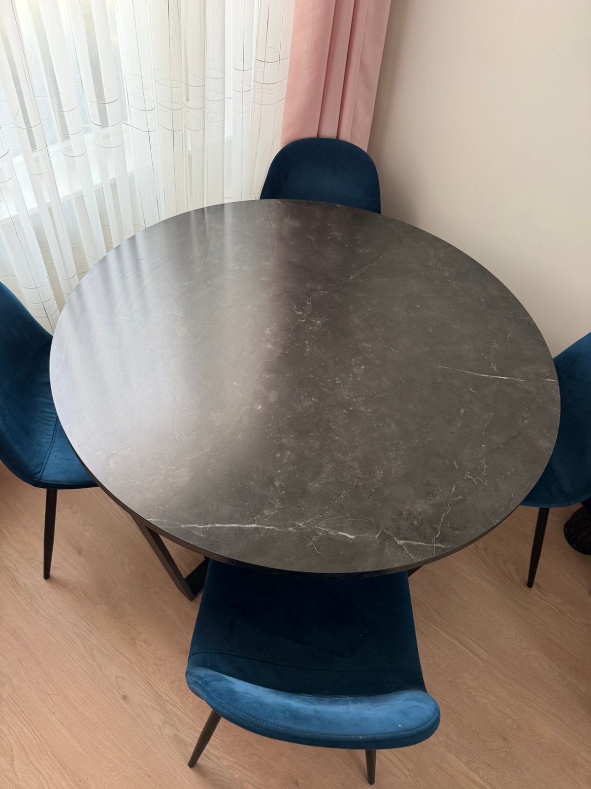 Ronde tafel met 4 stoel (Weba), Ophalen, Zo goed als nieuw