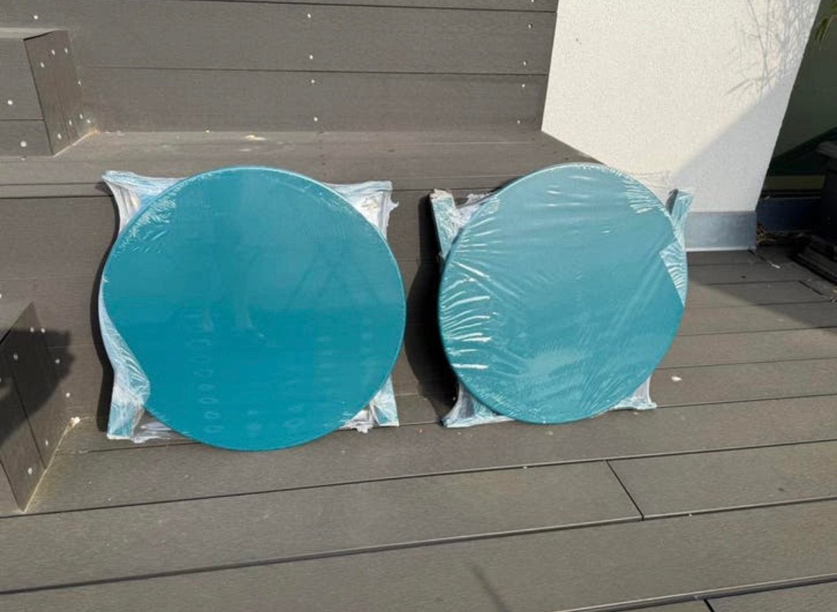 Table d’appoint exterieure neuve / acier 50cm, Jardin & Terrasse, Enlèvement, Neuf, Rond, Métal