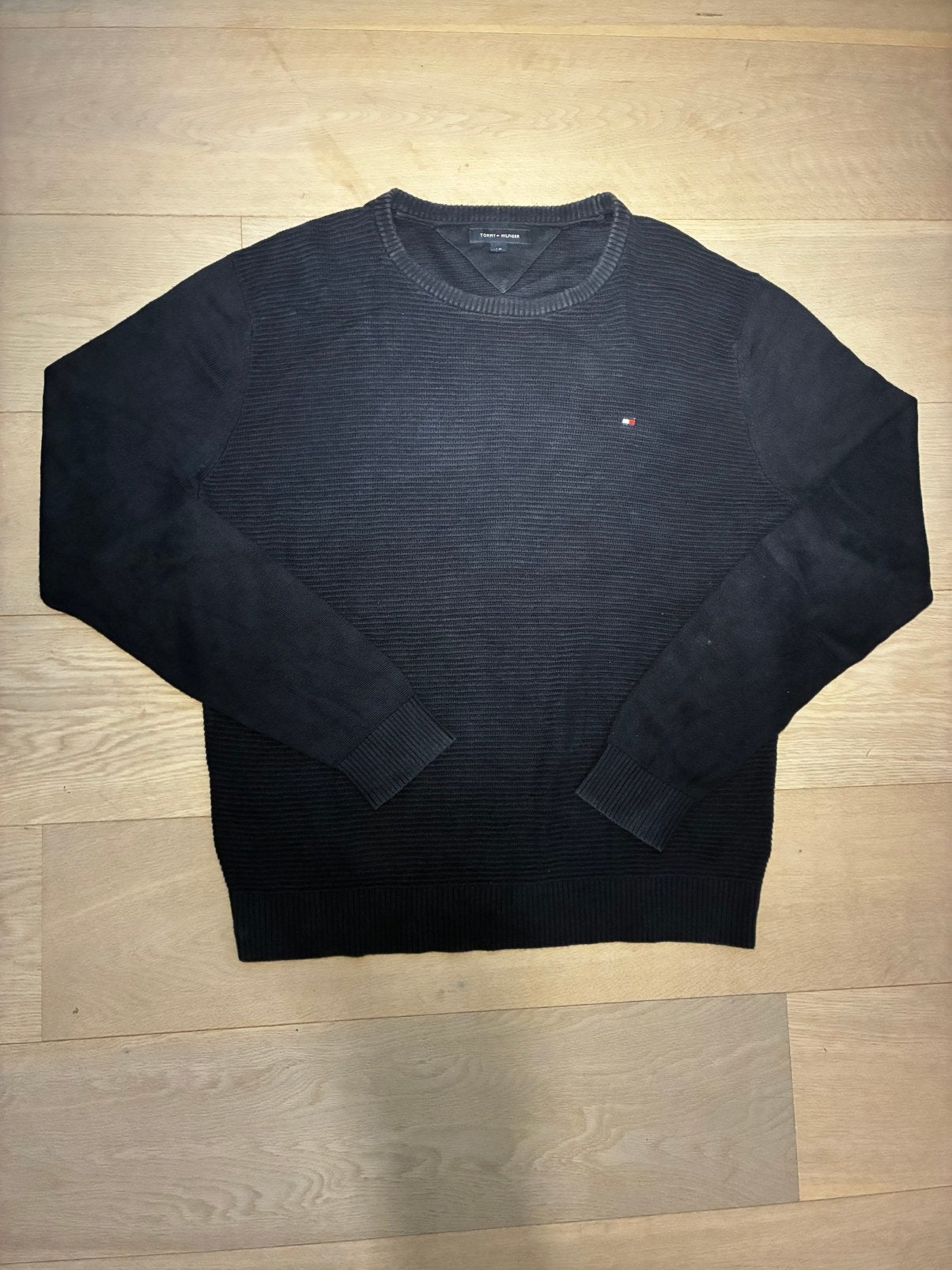 Pull Tommy Hilfiger bleu L - Rarement porté, Envoi, Comme neuf, Taille 52/54 (L), Bleu