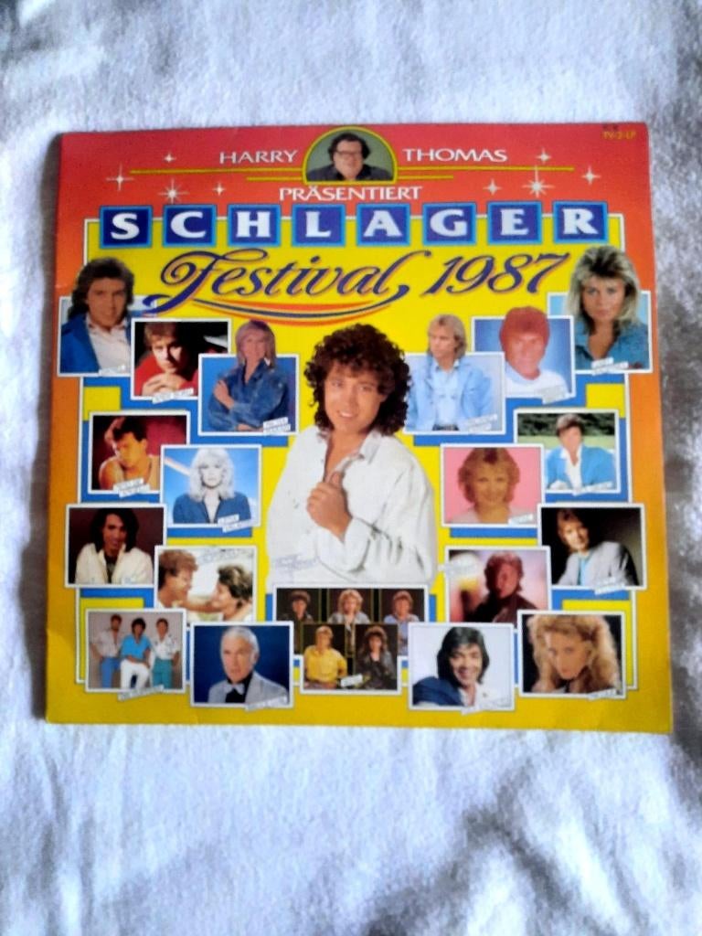 Schlager Festival 1987 - Dubbel LP, Cd's en Dvd's, Vinyl | Overige Vinyl, Inclusief binnenhoes, Ophalen, Gebruikt