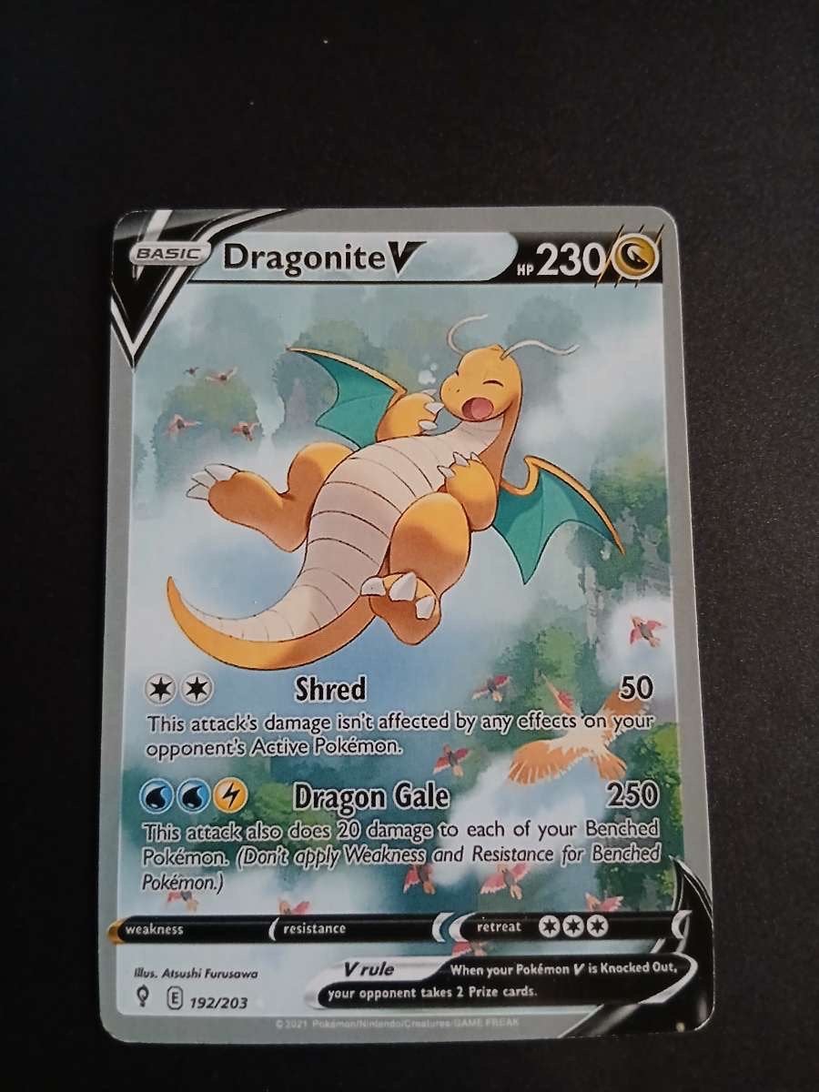 Dragonite V Pokémon kaart, Ophalen of Verzenden, Zo goed als nieuw