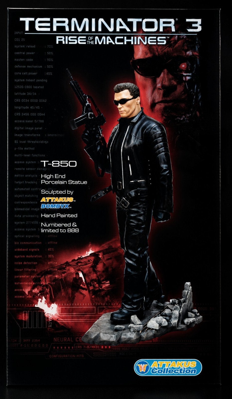 Beeldje Terminator 3 Rise of the Machines T-850 Attakus, Ophalen