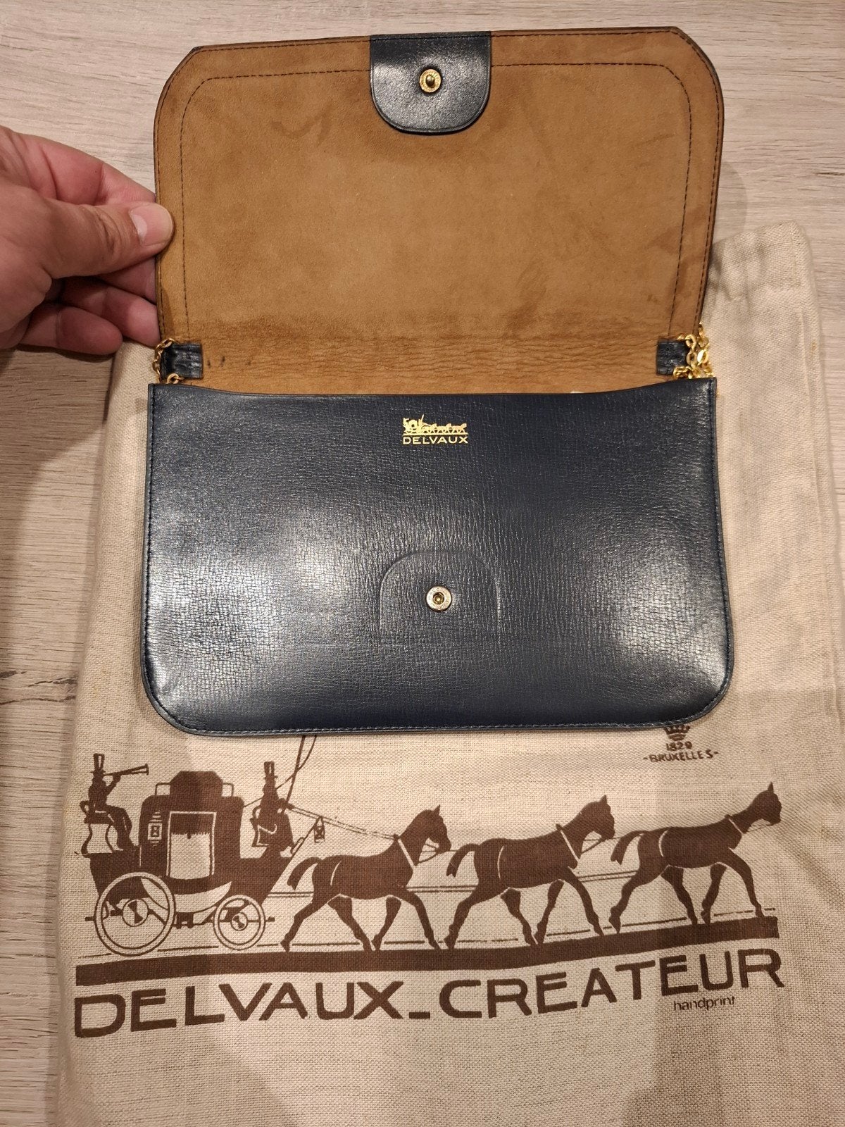 Delvaux handtas met certificaat, Handtassen en Accessoires, Ophalen, Nieuw, Blauw, Schoudertasje