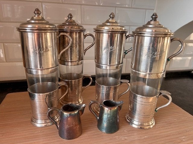 Koffiemaker tassen, Enlèvement, Utilisé, Autres matériaux, Argent