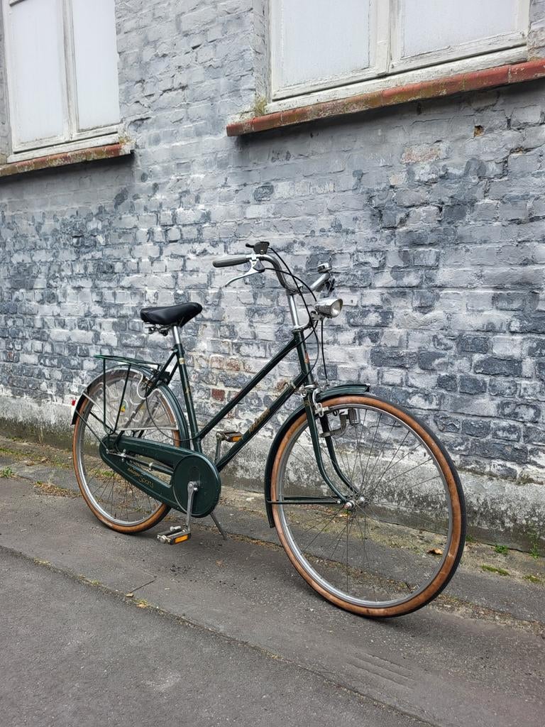 Raleigh damesfiets, studentenfiets, oude fiets vintage groen, Fietsen en Brommers, Fietsen | Dames | Damesfietsen, Gebruikt, Velgrem