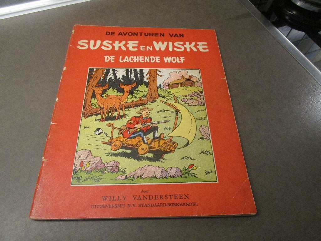Sus en Wis - De lachende wolf - 1953 - 1e druk, Boeken, Gelezen, Willy Vandersteen, Eén stripboek, Ophalen of Verzenden