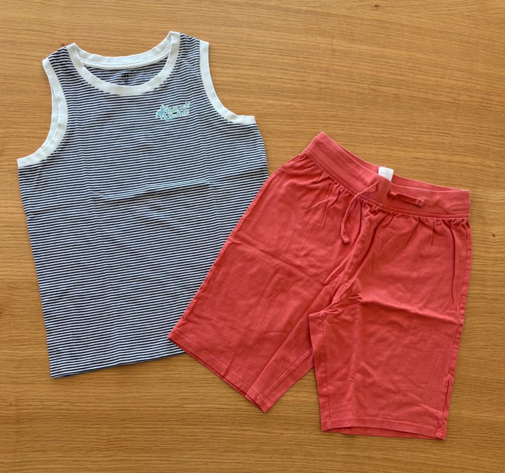Pyjashort ligné - 10 ans - 5€, Enfants & Bébés, Vêtements enfant | Taille 140, Enlèvement ou Envoi, Comme neuf, Garçon, Vêtements de nuit ou Sous-vêtements