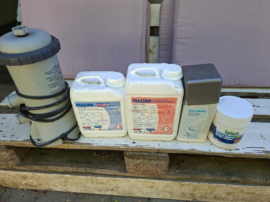 Chauffage piscine + filtre + divers produits, Ophalen, Gebruikt, Overige typen