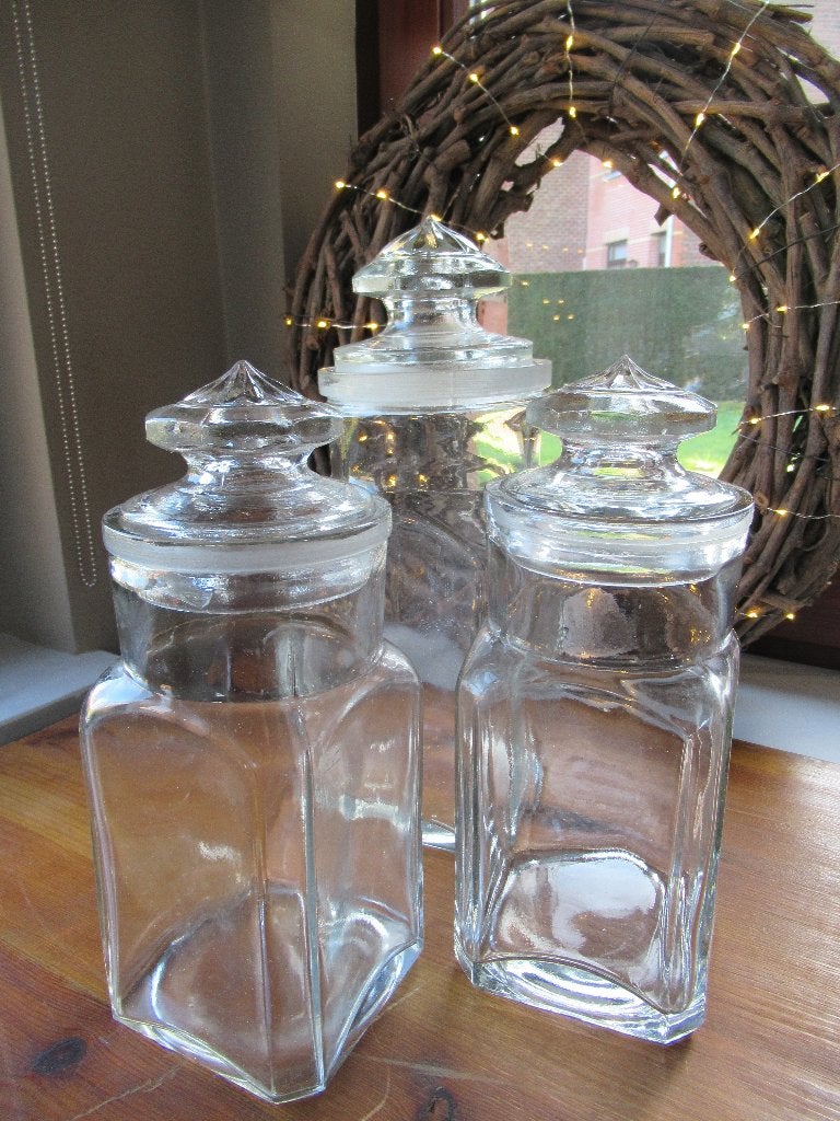 bokalen-glas-toogbokaal-snoepbokaal-winkelpotten-ANTIEK, Ophalen of Verzenden