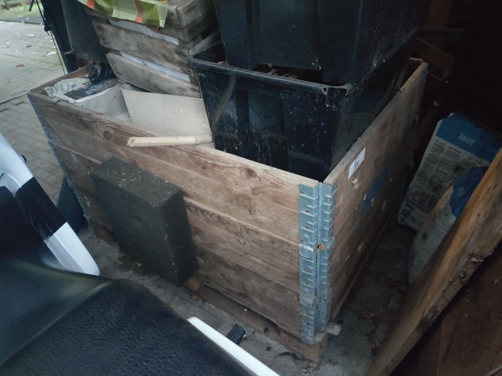 houten bak, Ophalen, Gebruikt