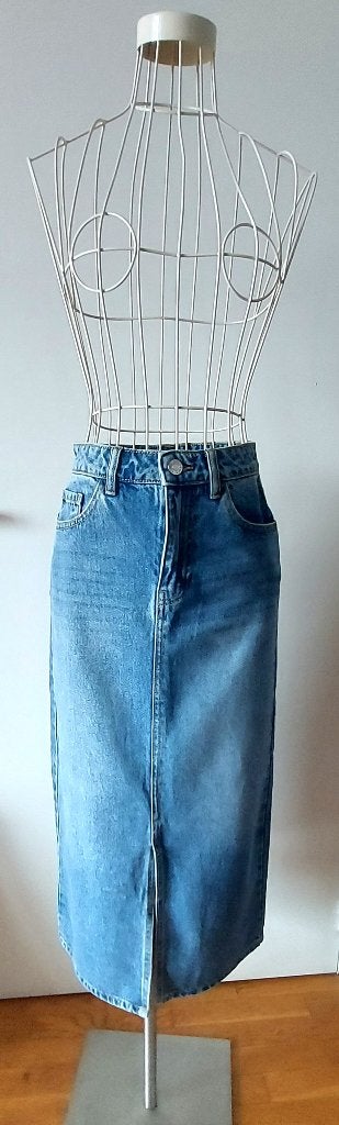 Comme neuf - Jupe longue en denim, Cache Cache, Cache cache, Blauw, Ophalen of Verzenden, Zo goed als nieuw