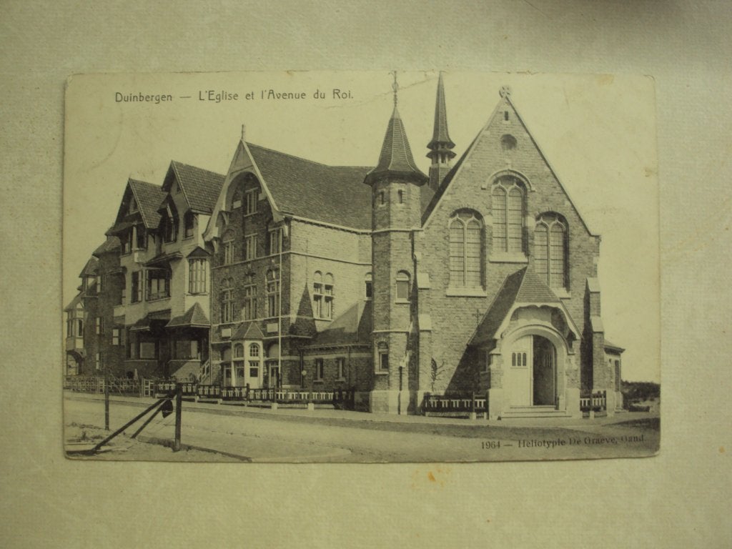 57403 - DUINBERGEN - EGLISE ET L'AVENUE DU ROI -ZIE 2 FOTO'S, Envoi