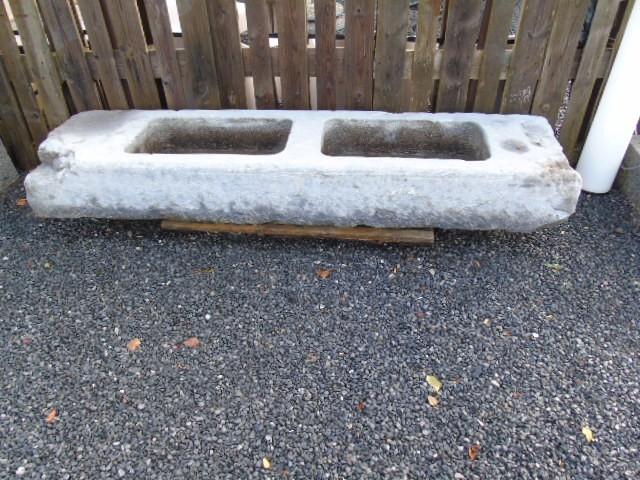 bac auge pierre bleu arduin jardinière , grand choix !!, Moins de 30 cm, Pierre, Enlèvement, Utilisé