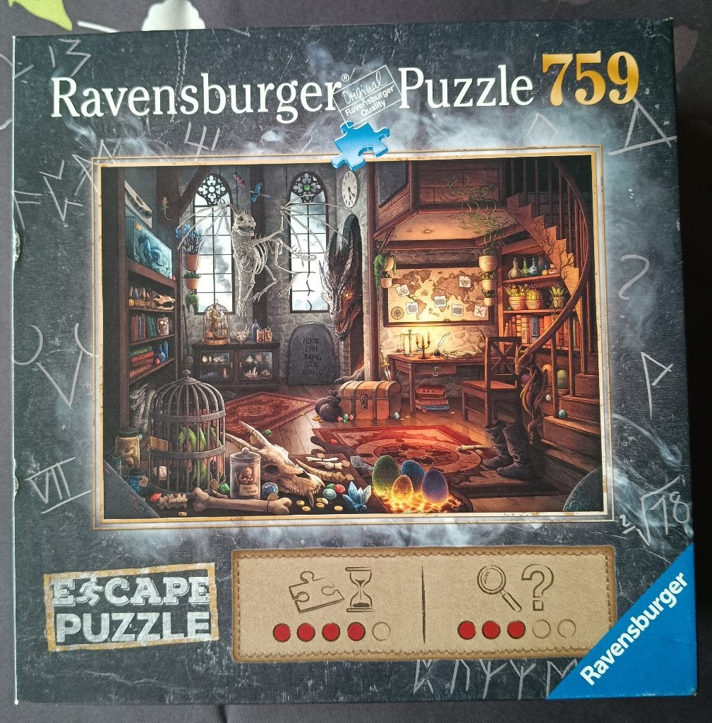 Escape Puzzle Ravensburger Het Draken Laboratorium, Ophalen of Verzenden, 500 t/m 1500 stukjes, Zo goed als nieuw, Legpuzzel
