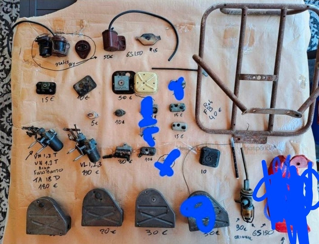 Orig. Pièces de châssis large Vespa Faro Basso Acma VL GL GS, Motos, Enlèvement