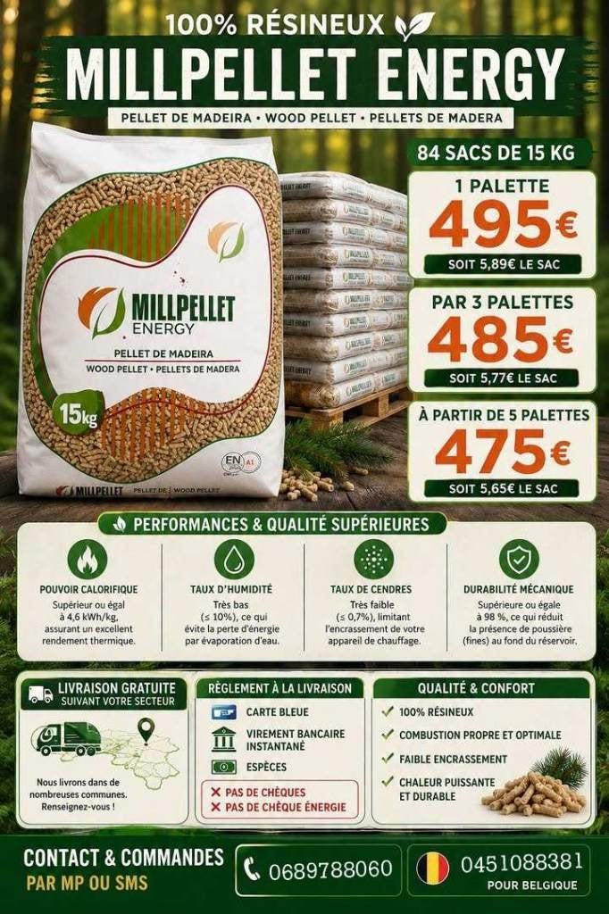 Pellets 100 % résineux. Paiement uniquement à la livraison, 6 m³ ou plus, Envoi, Autres essences de bois, Bûches