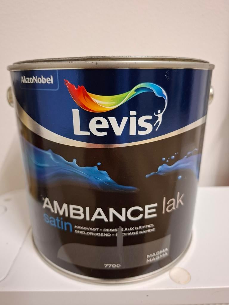 Levis Ambiance lak satin 7700 Magma, Bricolage & Construction, Peinture, Vernis & Laque, Laque, Enlèvement