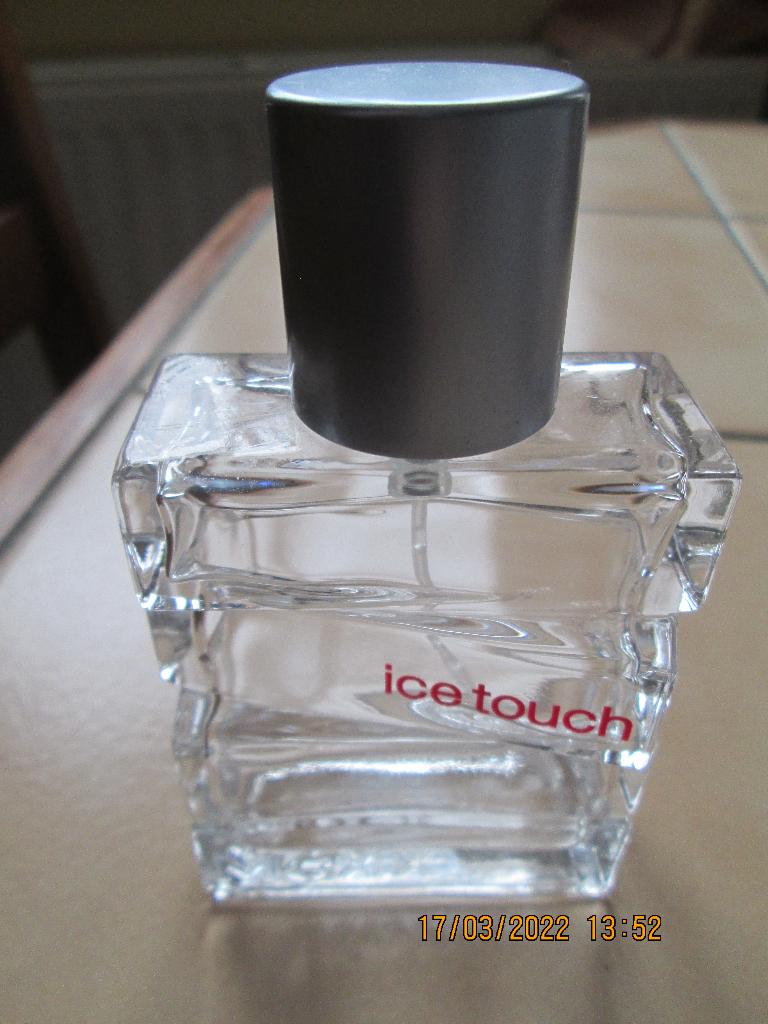 Eau de Toilette « ICE TOUCH » bouteille vide, Enlèvement, Utilisé, Bouteille de parfum