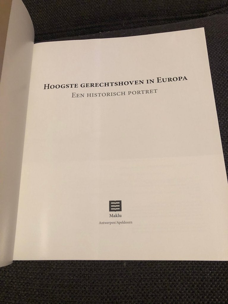 Hoogste gerechtshoven in Europa - Een historisch portret *, Boeken, Politiek en Maatschappij, Ophalen of Verzenden, Zo goed als nieuw