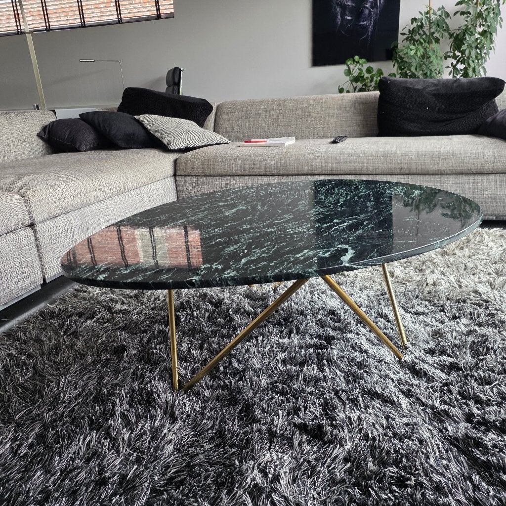 Salontafel, Huis en Inrichting, Tafels | Salontafels, Ophalen, Gebruikt, Ovaal, Overige materialen