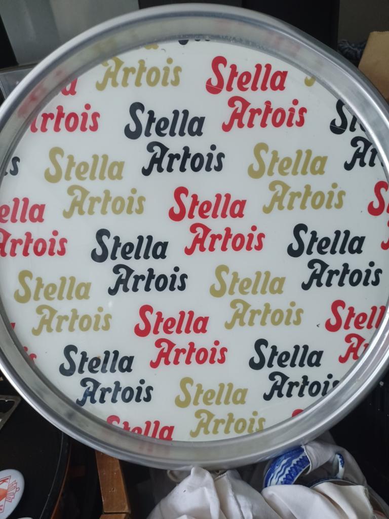 Vintage dienblad Stella Artois, Verzamelen, Biermerken, Ophalen, Stella Artois