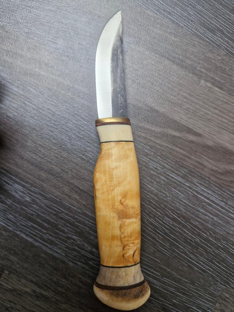 Sami Survival knife with reindeer antler, Ophalen