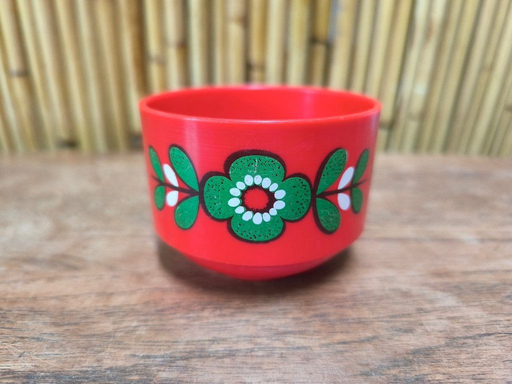 Vintage Emsa kleine pot/schaal 1970, West-Duitsland, rood, Ophalen of Verzenden