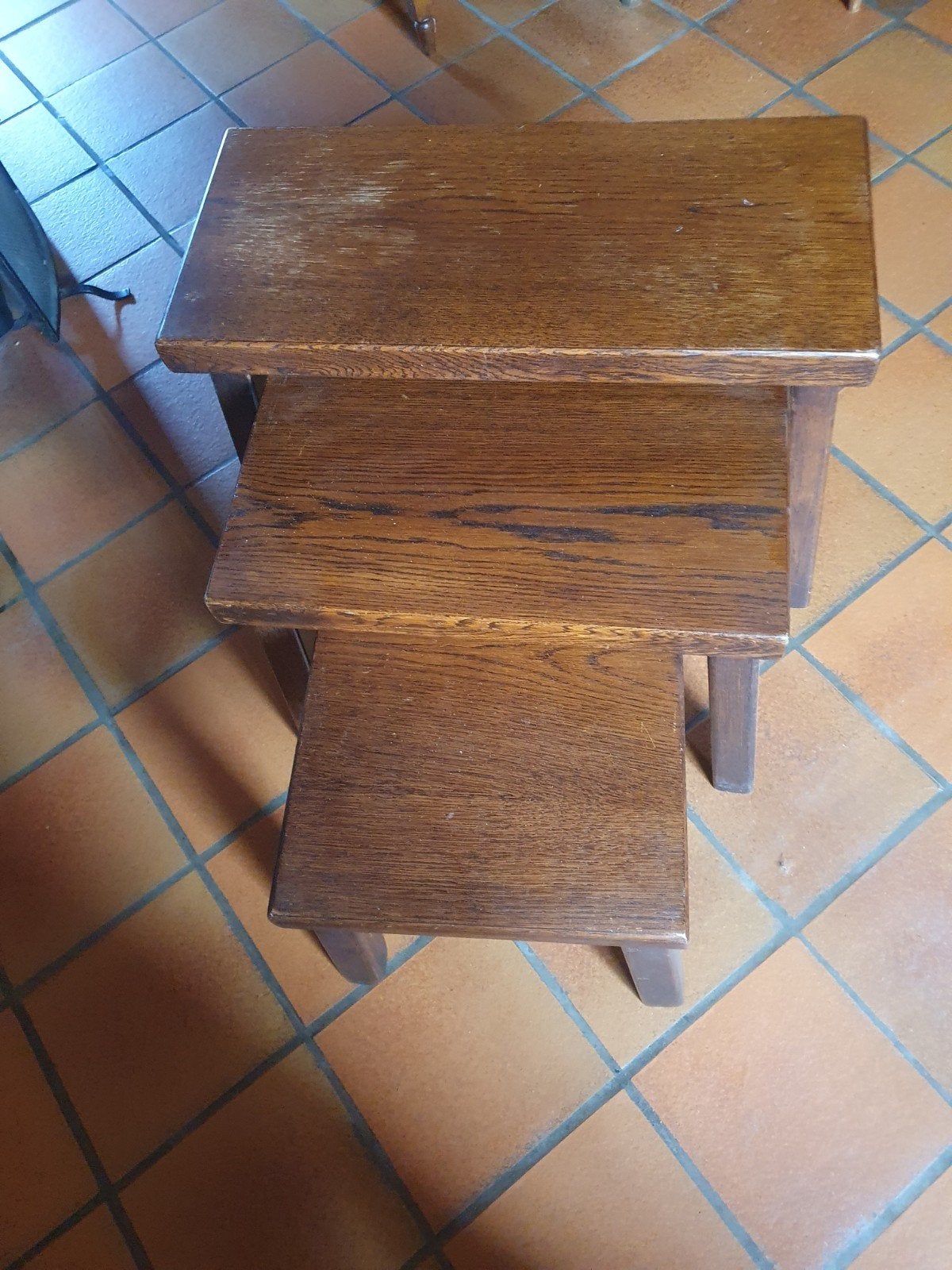 drie bijzettafels, Ophalen, Gebruikt, Hout