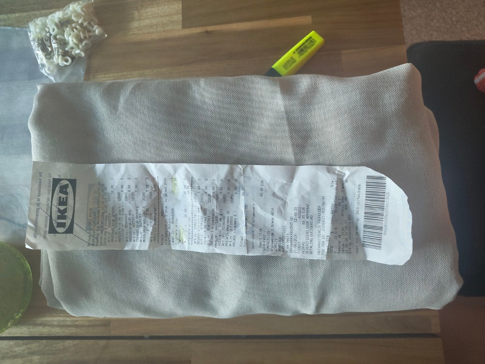 Gordijn angsfryl Ikea 3*3m NIEUW! 21/06 + evt. Gordijnroede, Auto-onderdelen, Vrachtwagen-onderdelen, Ophalen