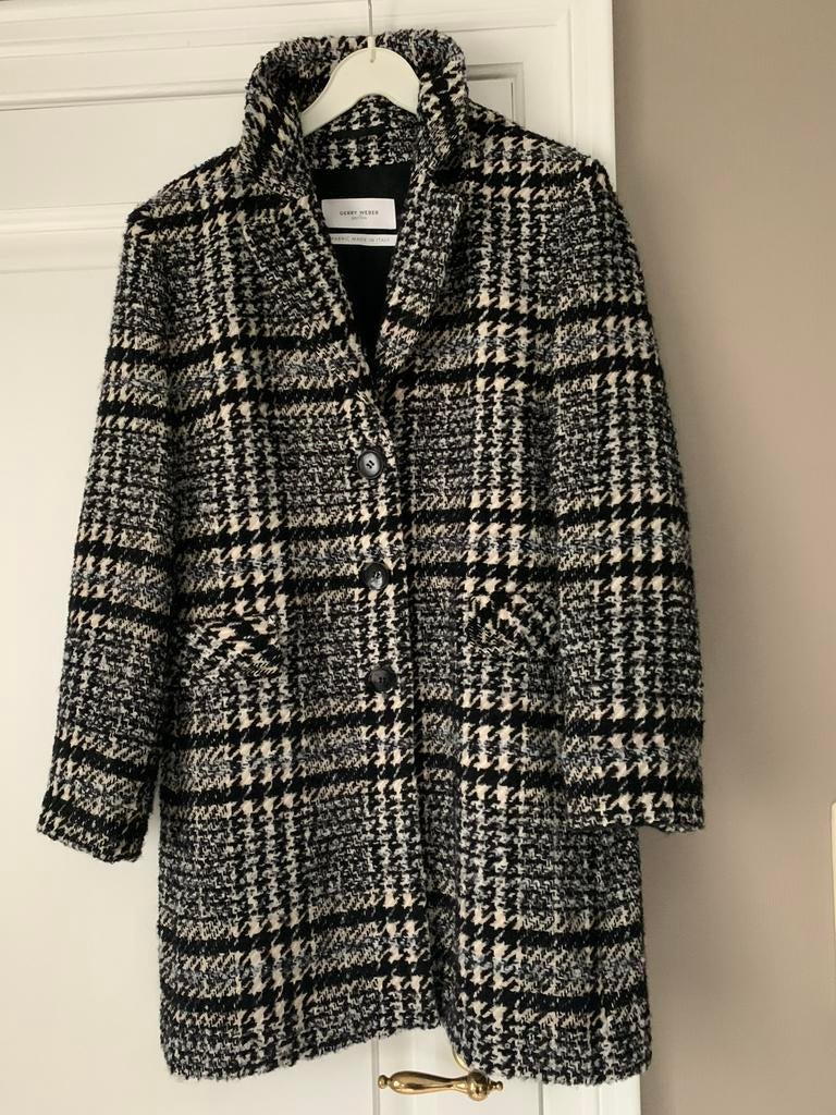 Nieuwe jas mantel Gerry Weber 40 zwart/grijs, Ophalen of Verzenden, Zo goed als nieuw, Zwart