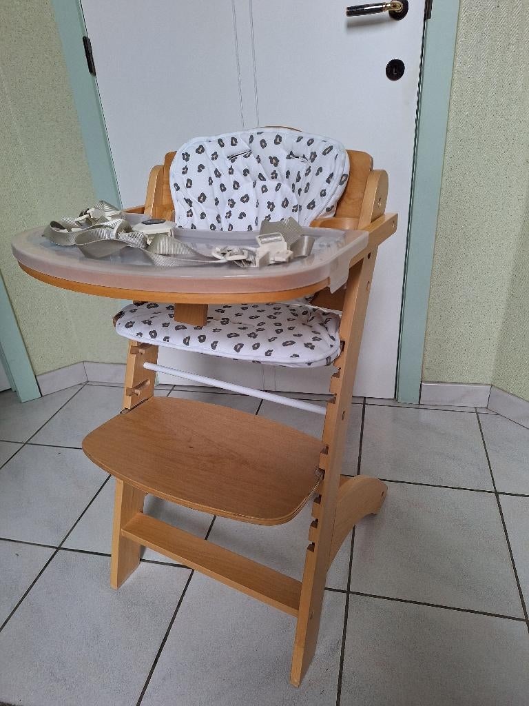 Eetstoel / meegroeistoel Childhome Lambda houtkleur, Kinderen en Baby's, Kinderstoelen, Ophalen, Zo goed als nieuw, Meegroeistoel