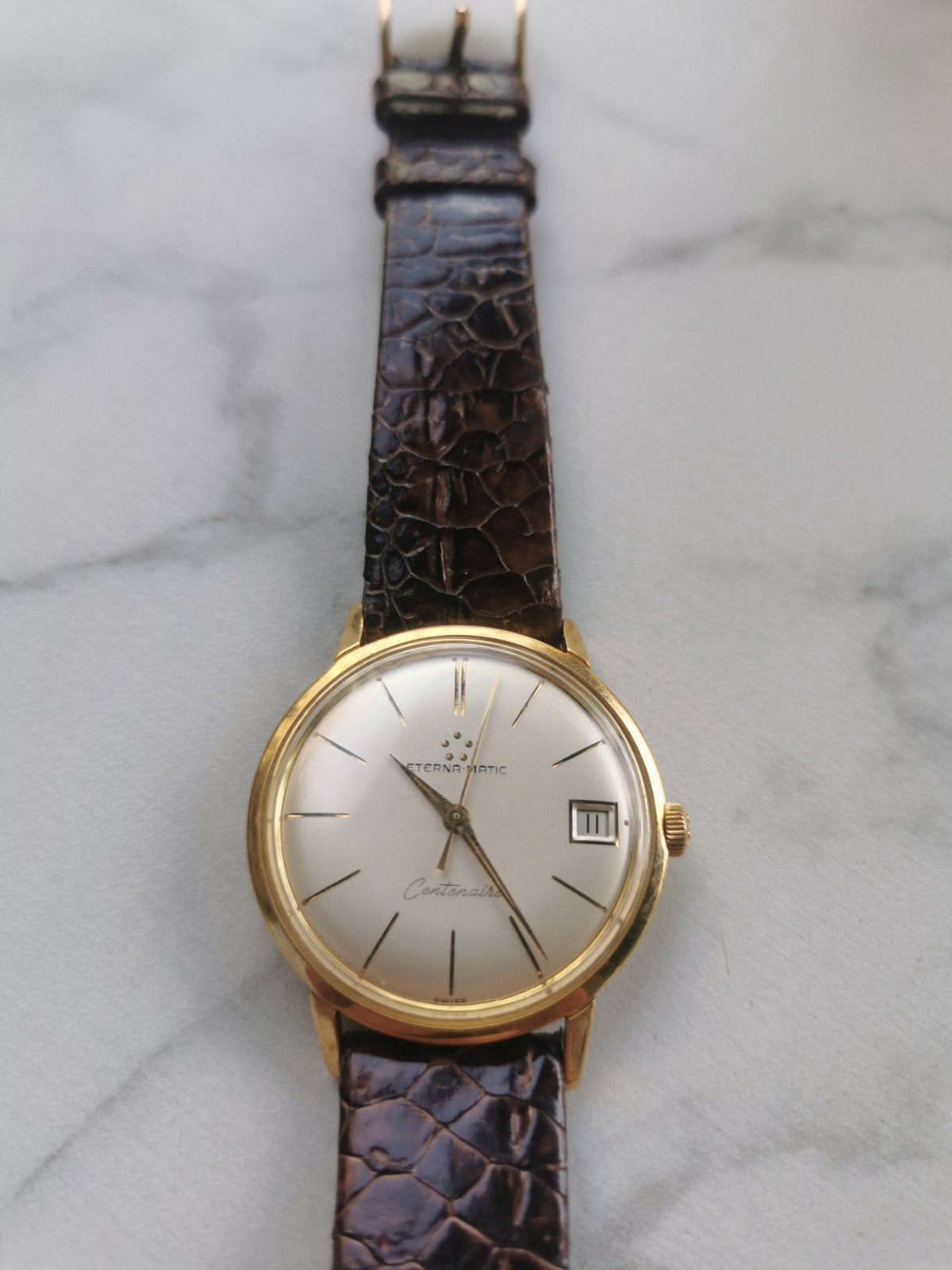 Eterna Matic Swiss 18k horloge, Handtassen en Accessoires