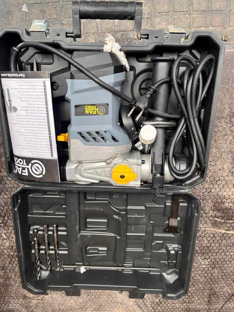 Nieuwe breekhamer / sloophamer FAR TOOLS 1600W – in koffer, Doe-het-zelf en Bouw, Ophalen, Zo goed als nieuw